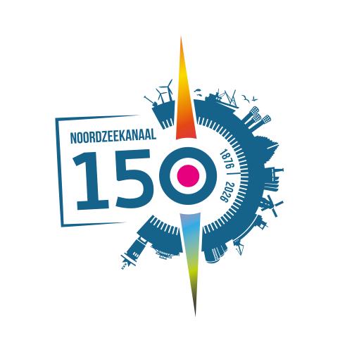Nieuwsbericht afbeelding betreft Jubileumlogo 150 jaar Noordzeekanaal nu beschikbaar