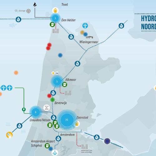 Nieuwsbericht afbeelding betreft Vernieuwde interactieve waterstofkaart Hydrogen Valley Noord-Holland gelanceerd